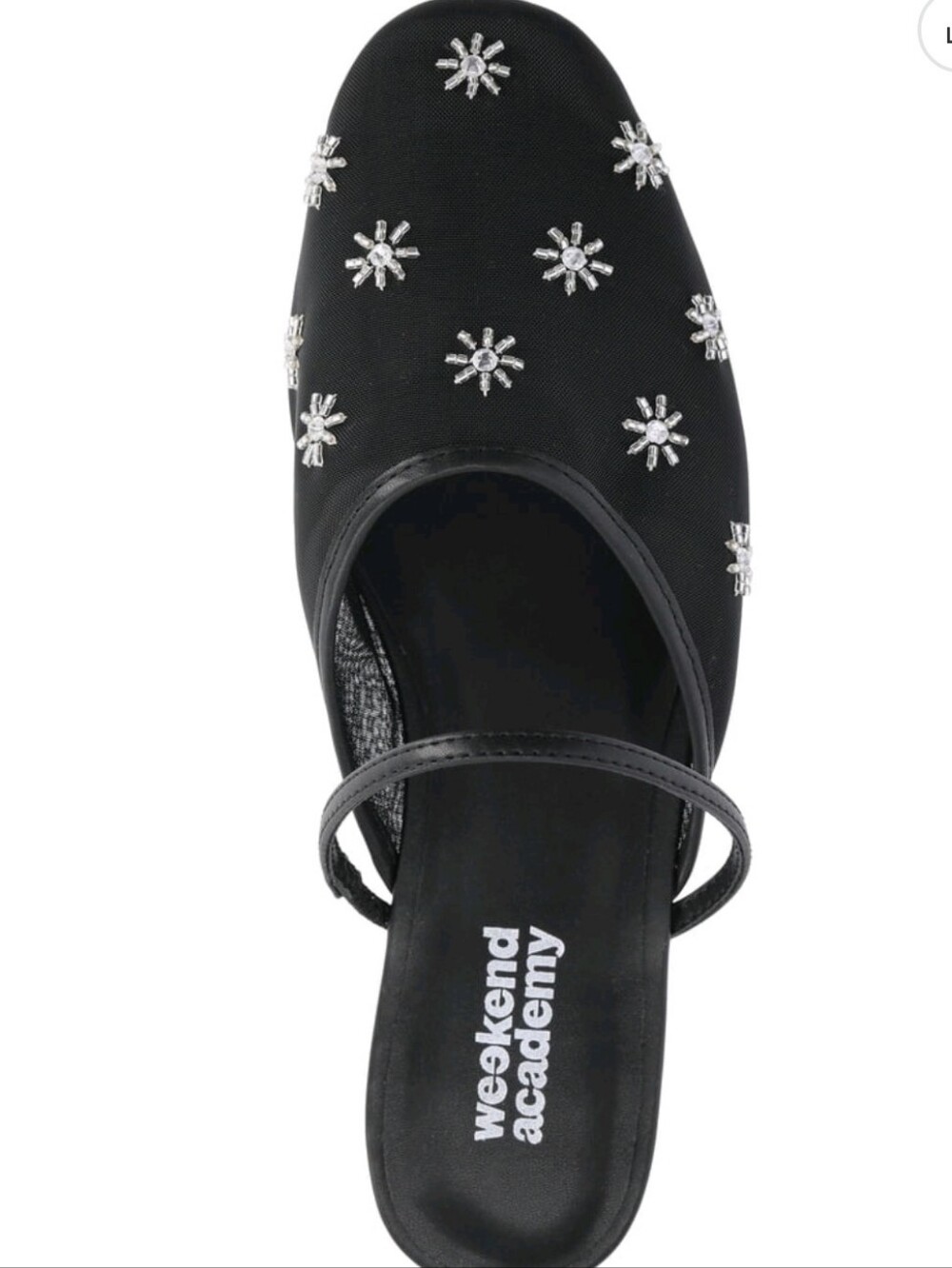 Weekend Academy Girls Beaded Mesh Slip On Shoes